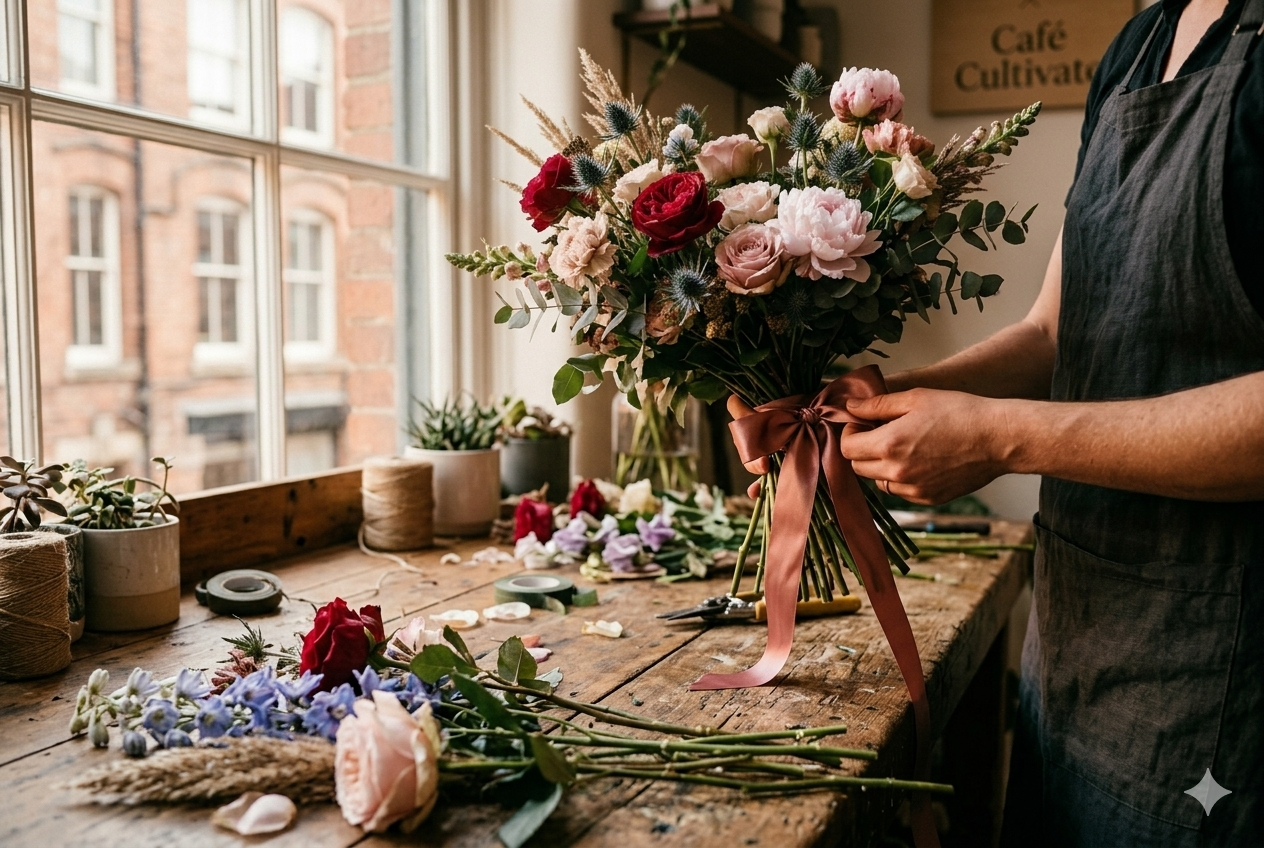 The Floral Muse studio in Leeds — handcrafting bespoke floral arrangements