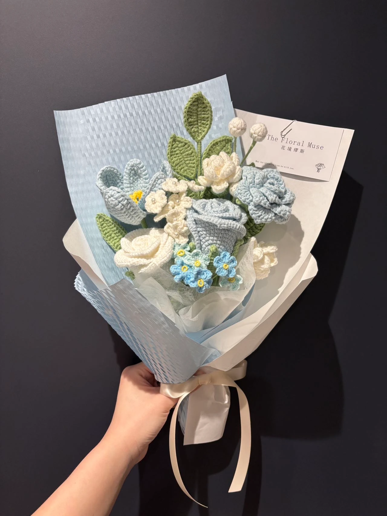 Frosted Moments — crochet arrangement by The Floral Muse, Leeds