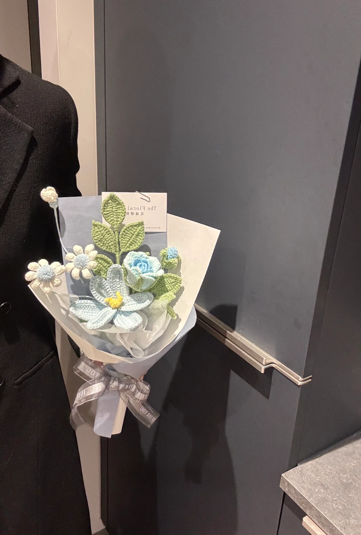 Midnight Floralia — crochet arrangement by The Floral Muse, view 2