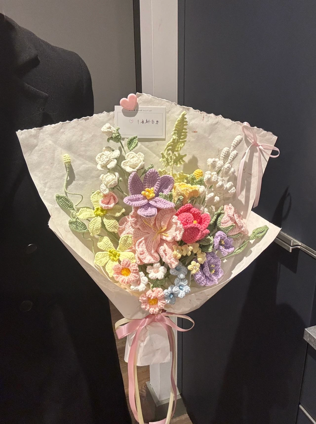 Pastel Patchwork — crochet arrangement by The Floral Muse, view 2