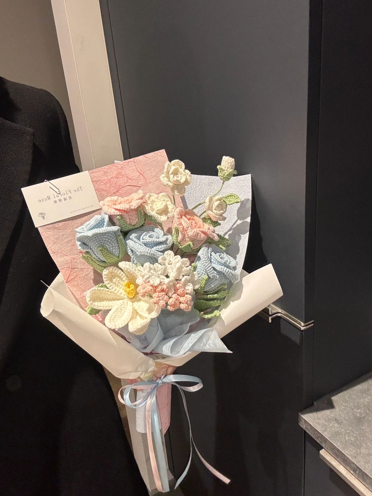 Pastel Stitch Bouquet — crochet arrangement by The Floral Muse, view 2