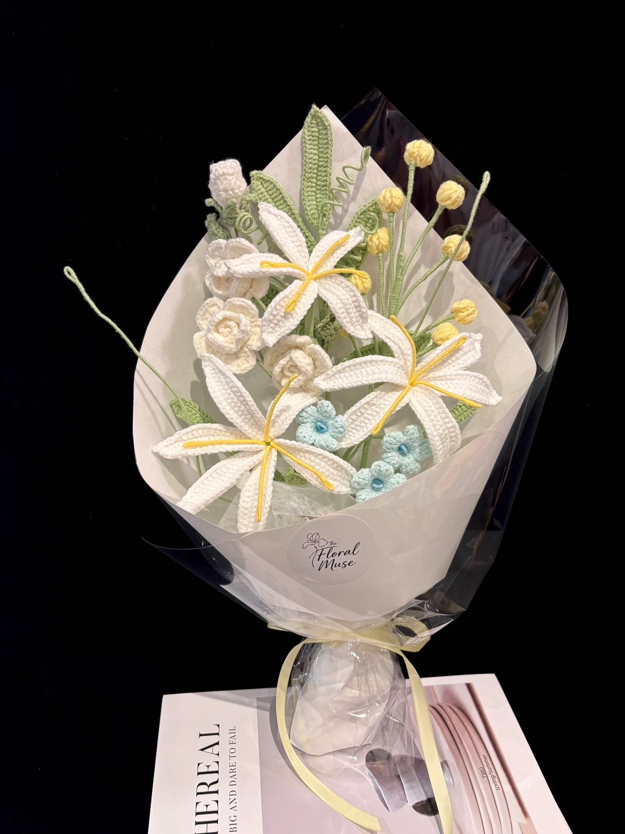 Fibrehaven — crochet arrangement by The Floral Muse, Leeds
