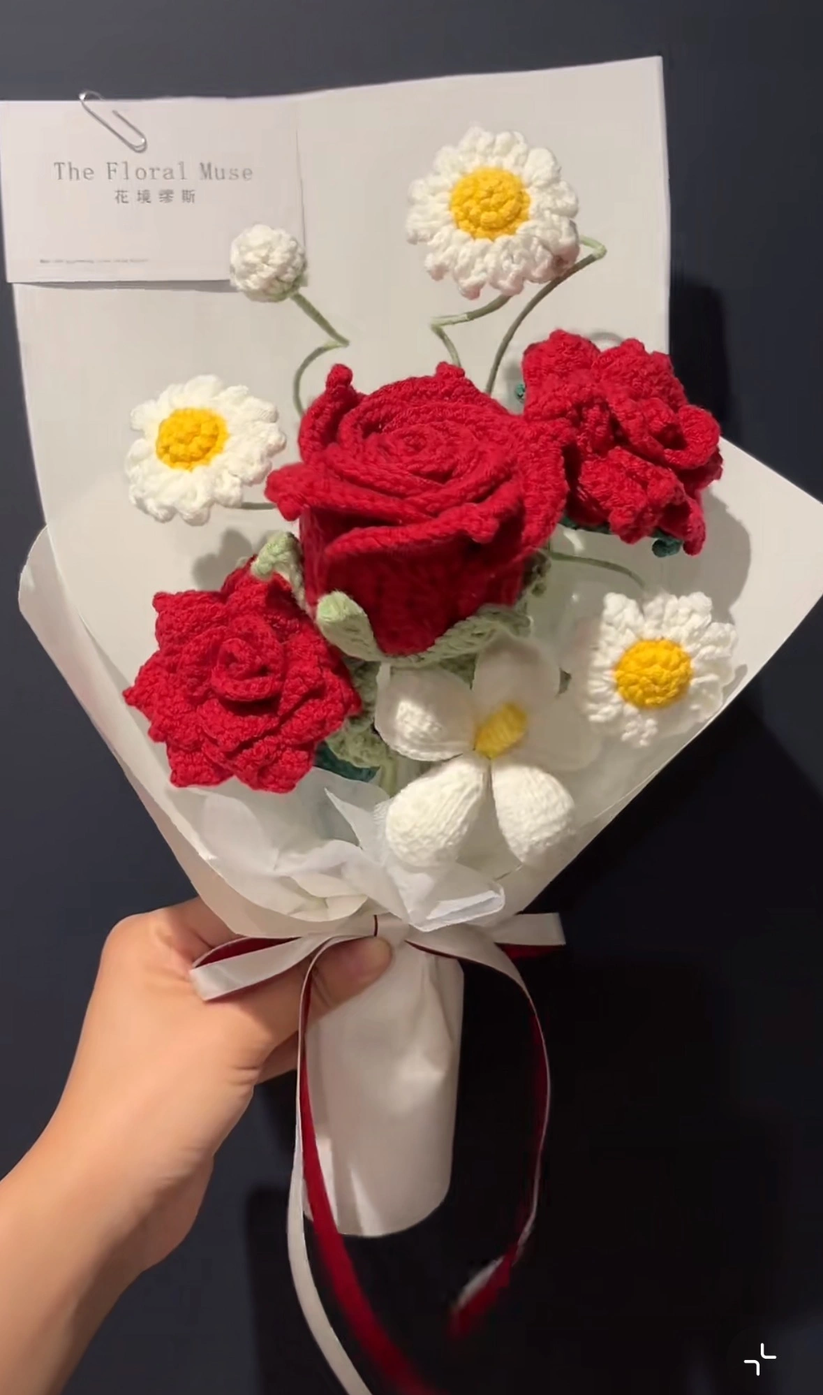 Fiery Whimsy — crochet arrangement by The Floral Muse, Leeds