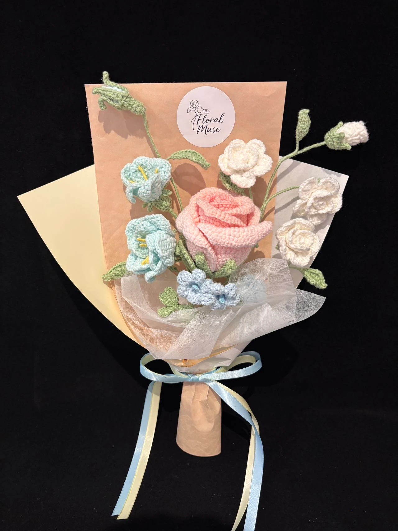 Cotton Cloud Bouquet — crochet arrangement by The Floral Muse, Leeds