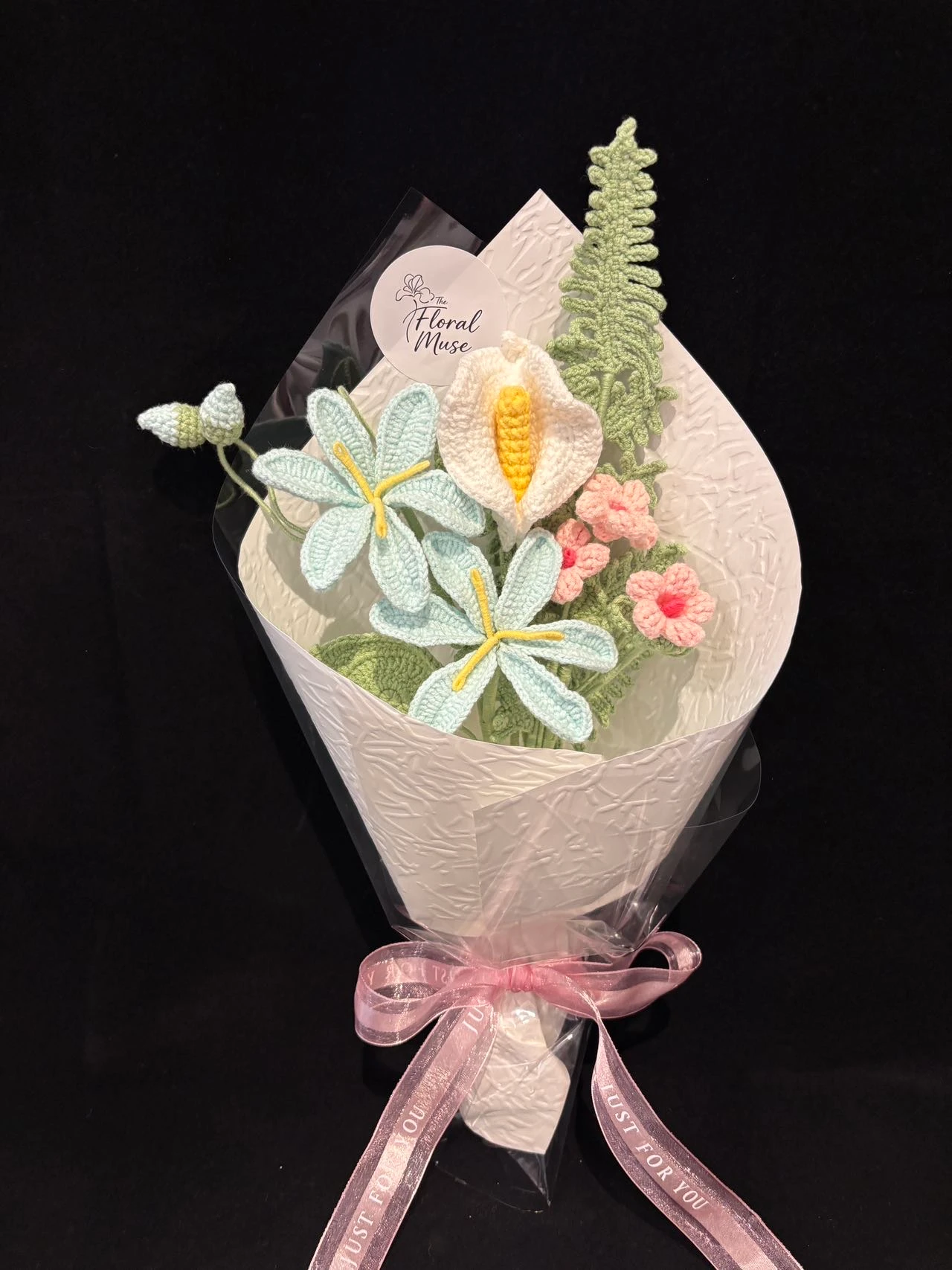 Moonlit Floralia — crochet arrangement by The Floral Muse, Leeds
