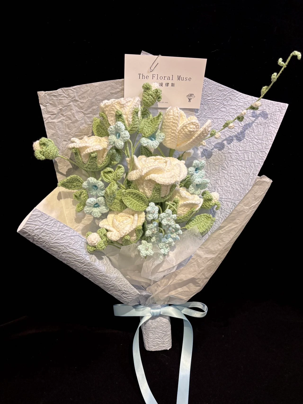 Silken Bud Bouquet — crochet arrangement by The Floral Muse, Leeds