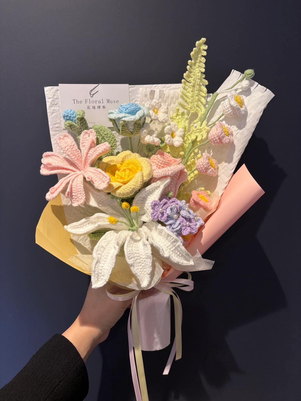 Pastel Petal Patch — crochet arrangement by The Floral Muse, Leeds