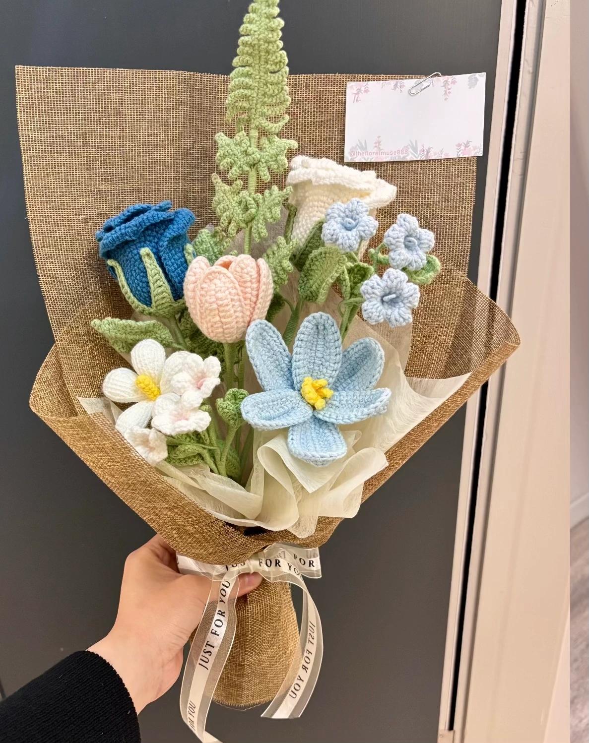 Periwinkle & Grain — crochet arrangement by The Floral Muse, Leeds