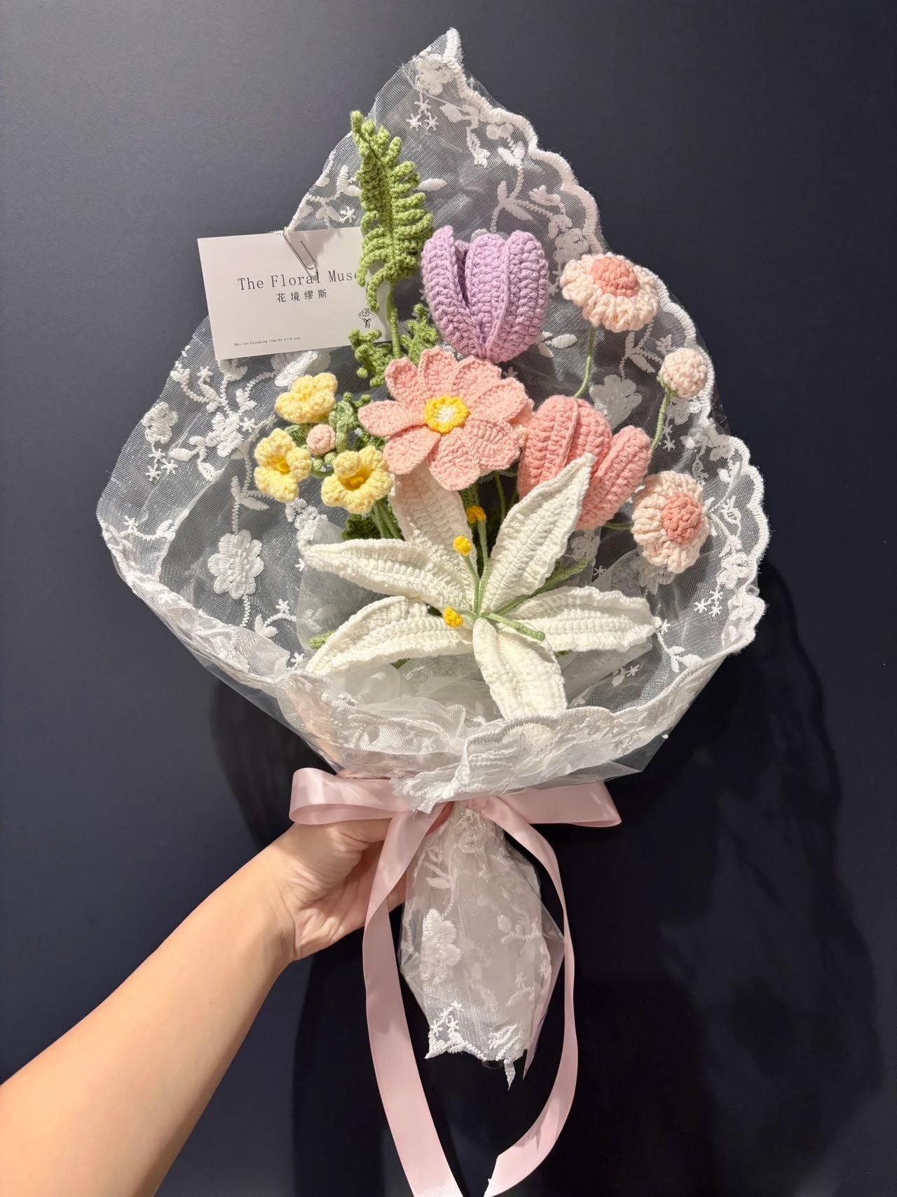 Crocheted Dawn — crochet arrangement by The Floral Muse, Leeds