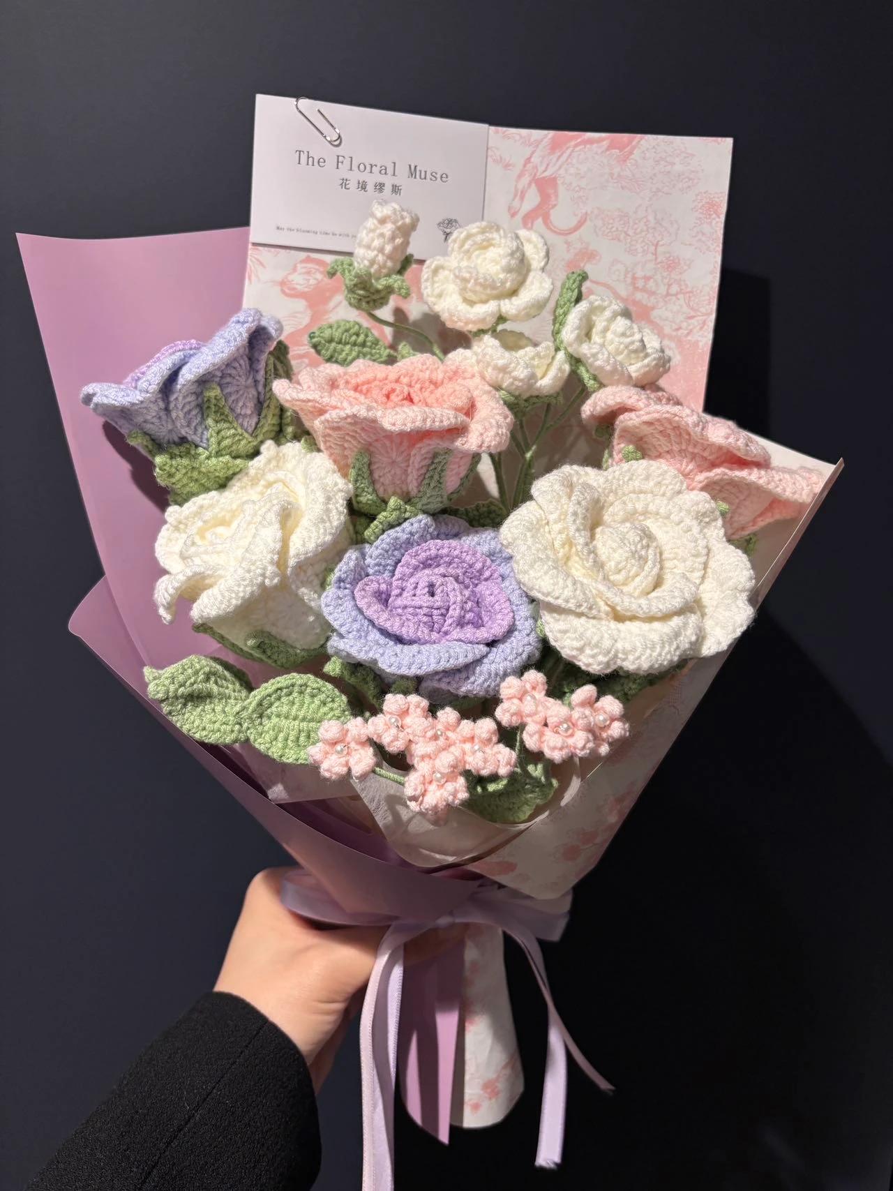 Pastel Embrace — crochet arrangement by The Floral Muse, Leeds