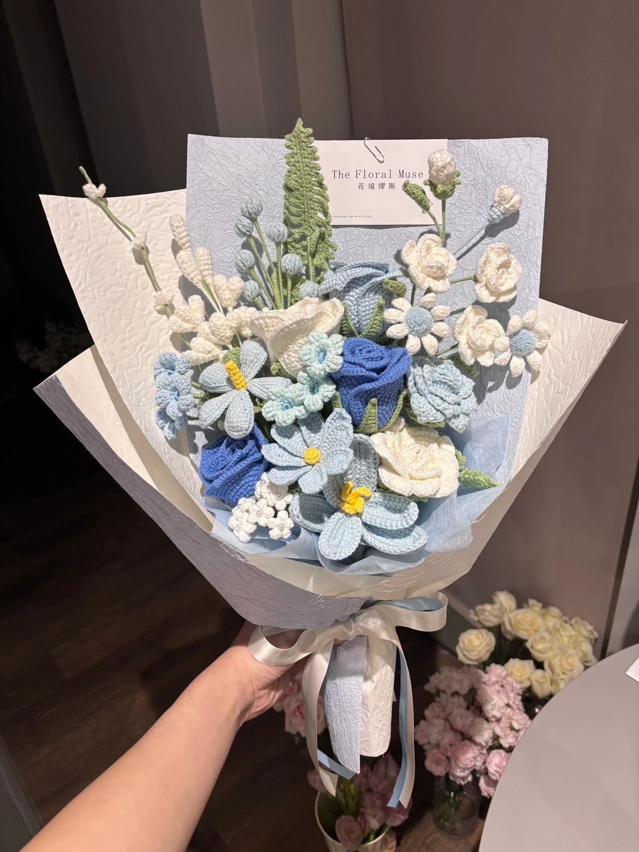 Cerulean Stitch Bouquet — Crochet