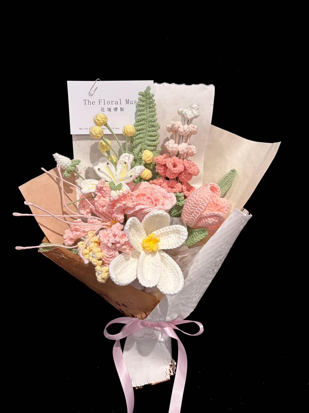 Crocheted Garden Party — crochet arrangement by The Floral Muse, Leeds