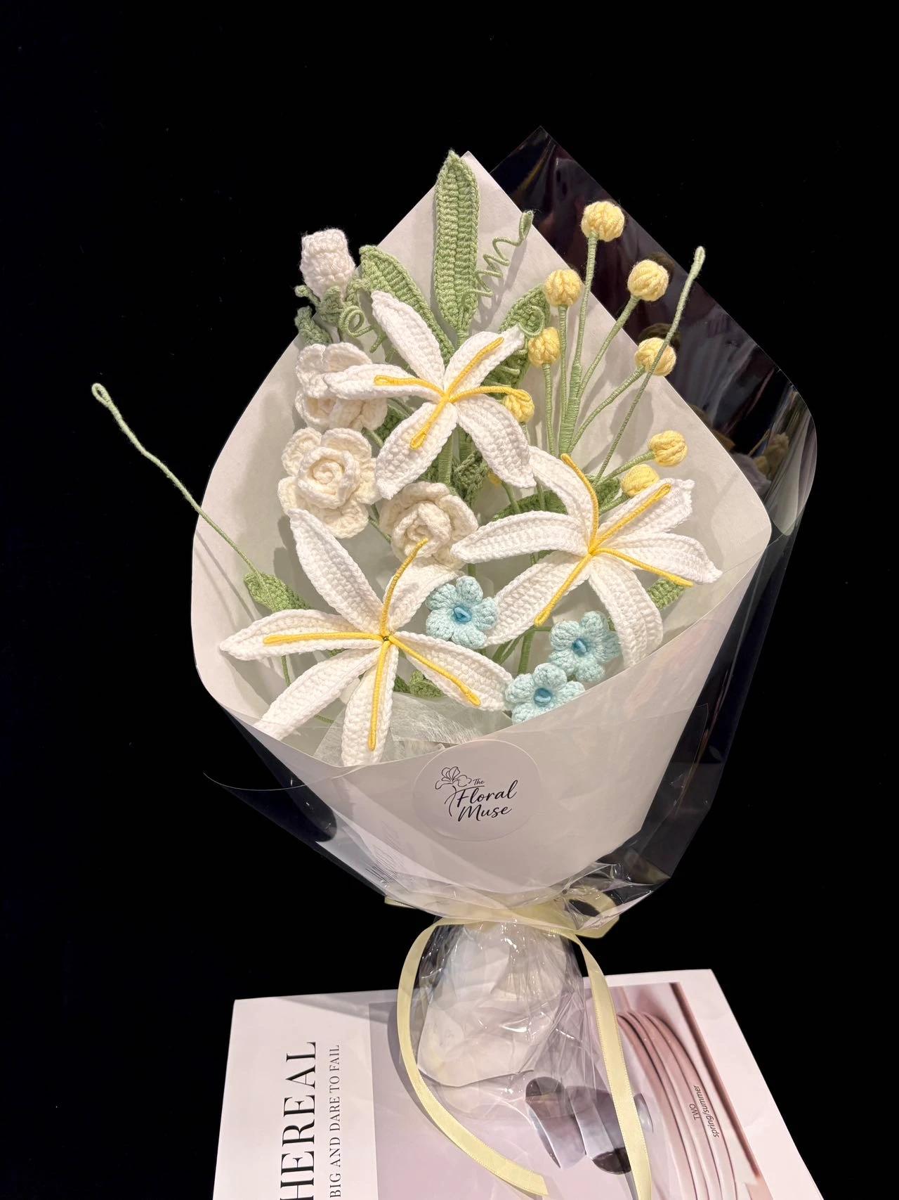 Fibrehaven — crochet arrangement by The Floral Muse, Leeds