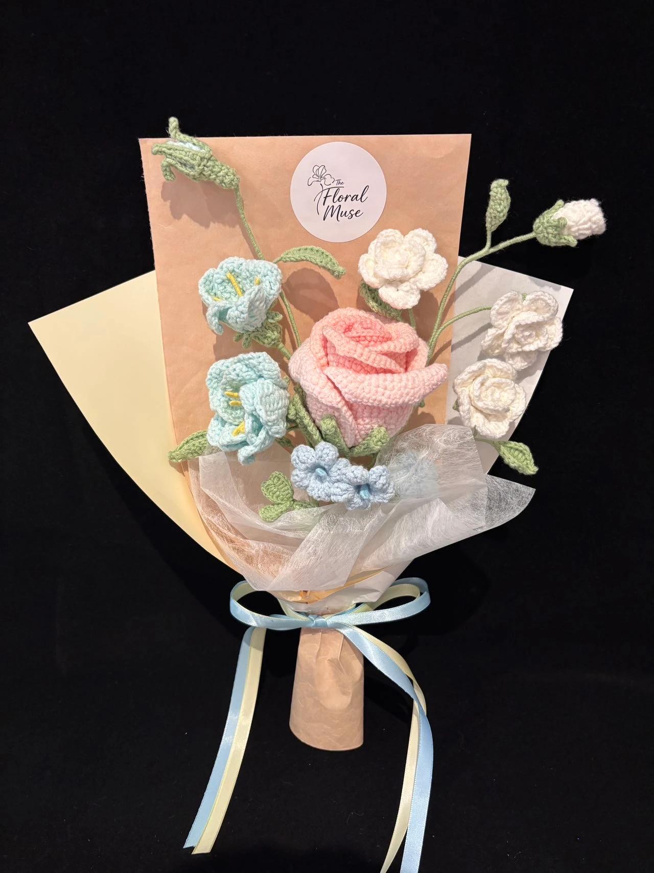 Cotton Cloud Bouquet — crochet arrangement by The Floral Muse, Leeds