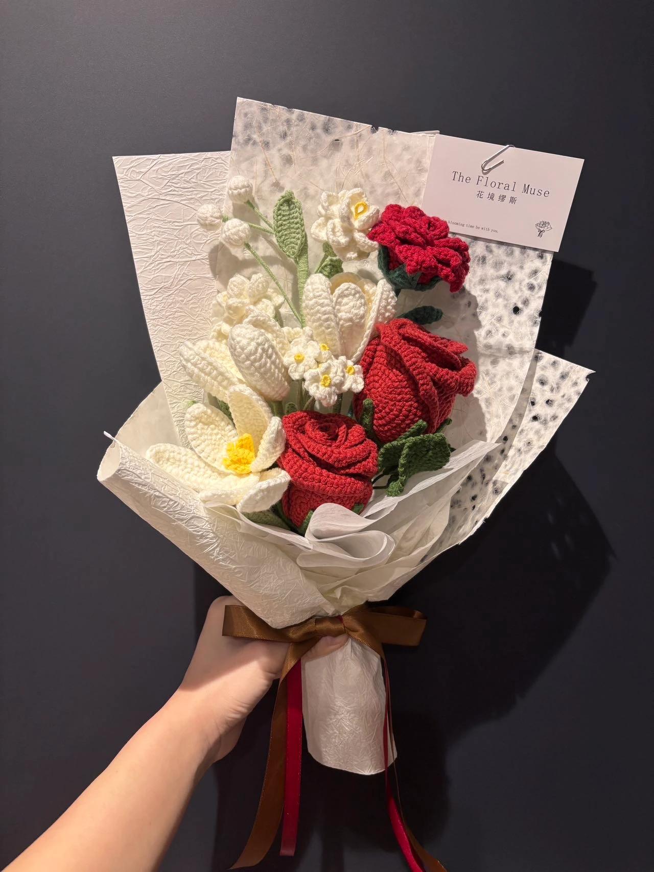 Fiery Repose — crochet arrangement by The Floral Muse, Leeds