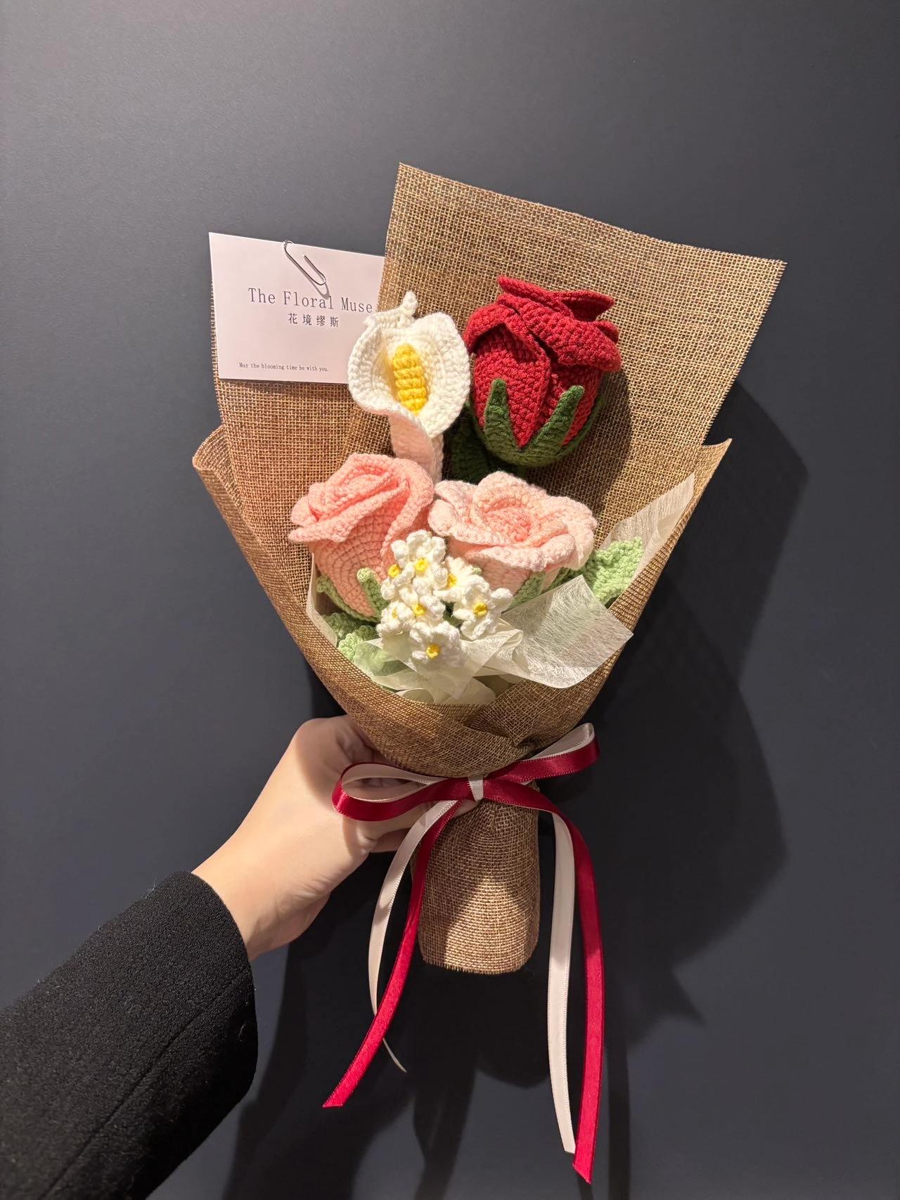 Stitched with Love — crochet arrangement by The Floral Muse, Leeds