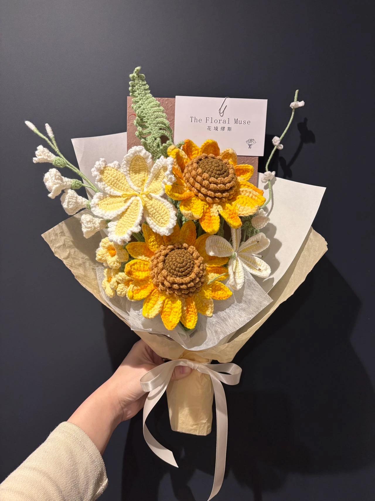 Sunlit Stitch — crochet arrangement by The Floral Muse, Leeds